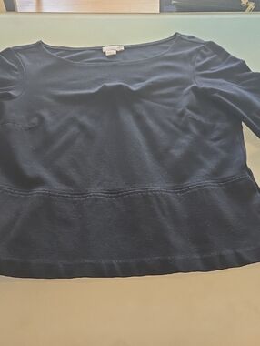 J. Crew Black Knit Long Sleeve Top